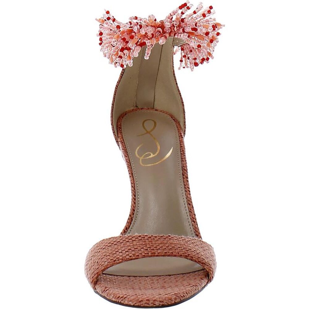 Sam Edelman Pink Beaded Ankle-Strap Stiletto Sandals - Picture 3 of 3
